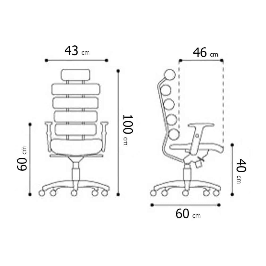 مشخصات صندلی اپراتوری آفو مدل P2003