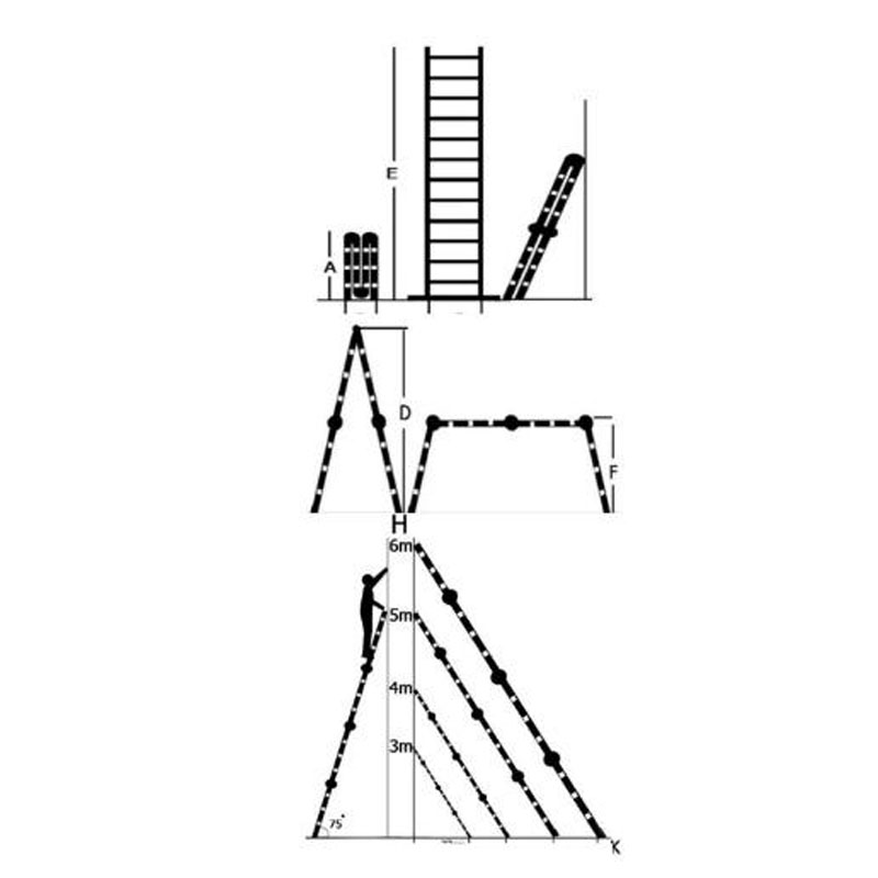 نردبان 2 تکه مدل هارمونی