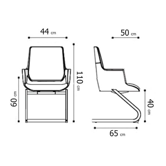 مشخصات صندلی کنفرانسی آفو مدل C110