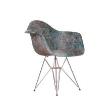 صندلی رستورانی پایه ایفلی فلزی با روکش پارچه ای مدل ایزی