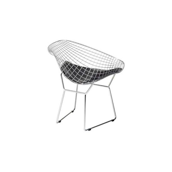 صندلی رستورانی توری فلزی کروم مدل مونیکا استیل هامون