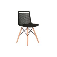 صندلی رستورانی پایه ایفلی چوبی مدل آکامی استیل هامون