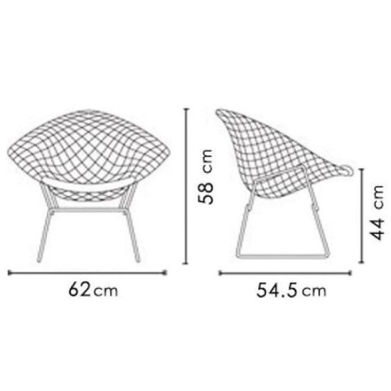 ارزان صندلی برتویا دیاموند رنگی نگین مدل SD-801