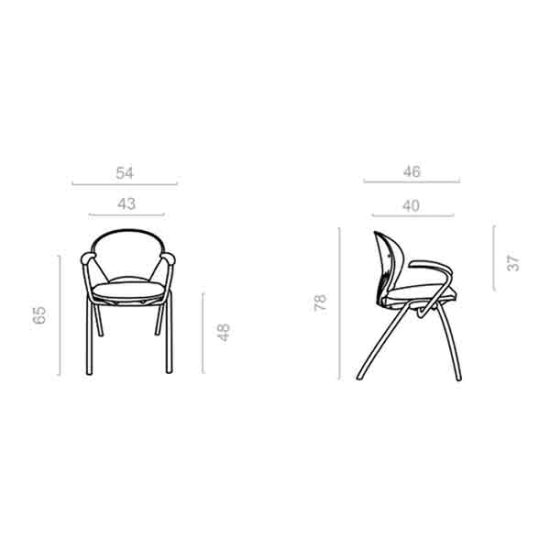 خرید صندلی چهارپایه داتیس مدل SR425